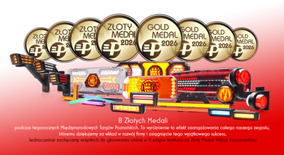 8 zgłoszeń — 8 Złotych Medali podczas tegorocznych Międzynarodowych Targów Poznańskich. To wyróżnienie to efekt zaangażowania całego naszego zespołu, któremu dziękujemy za wkład w rozwój firmy i osiągnięcie tego wyjątkowego sukcesu. Jednocześnie zachęcamy wszystkich do głosowania online w II etapie konkursu na Złoty Medal Wybór Konsumentów: ZAGŁOSUJ