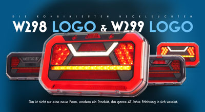 Die kombinierten Heckleuchten W298 LOGO & W299 LOGO. Das ist nicht nur eine neue Form, sondern ein Produkt, das ganze 47 Jahre Erfahrung in sich vereint.
