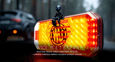 Nová řada středně velkých světel W301 METEORS s unikátním světelným efektem simulujícím padající meteory.