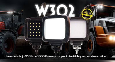 Luces de trabajo W302 con 2000 lúmenes; a un precio irresistible y con excelente calidad.