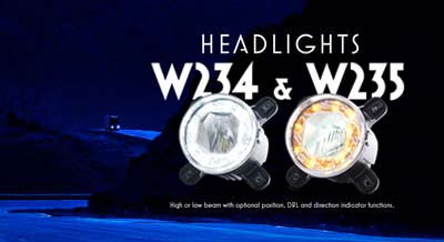 Headlights W234&W245. High or low beam with optional position, DRL and direction indicator functions.