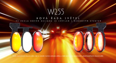 Nová řada světel W255 ve zcela novém designu se světlem s neonovým efektem. Přední, zadní a boční obrysová světla, také ve variantě s bočním směrovým světlem, a také kombinovaná přední/zadní a přední/zadní/boční obrysová světla